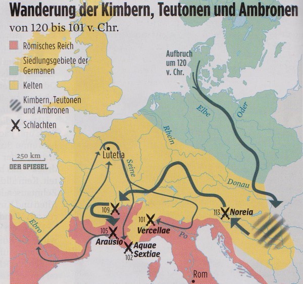 kimbrov, teutony, ambroni