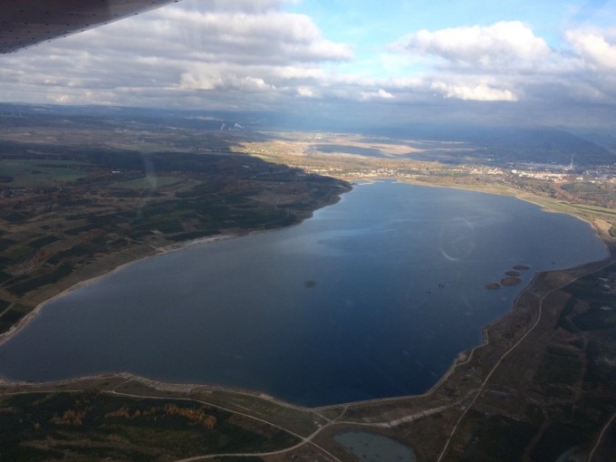jezero medard leteck pohled