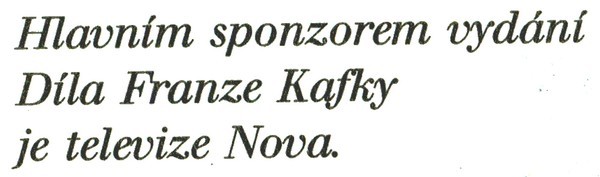 nova sponzor kafka